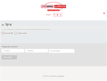 Tablet Screenshot of livenationlushington.net